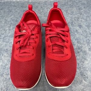 Skechers Red Sneakers Tennis Shoes Wide Fit